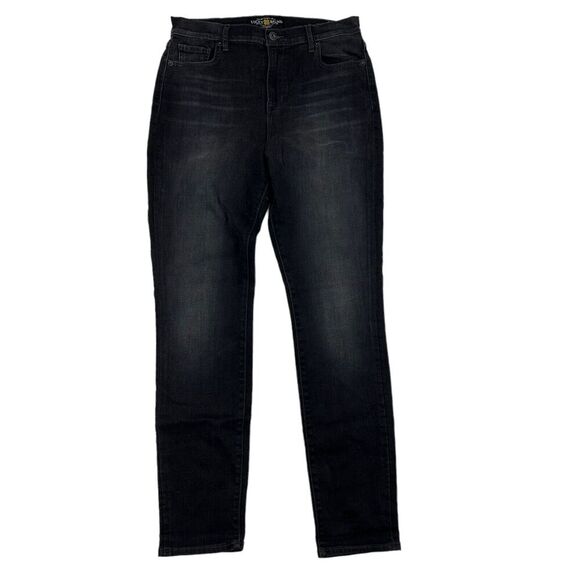 Lucky Brand Black/Gray Olive Skinny Denim Jeans Size 12/31 Cotton Spandex - Picture 1 of 8